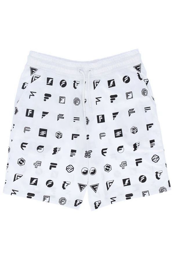 Fila Blackwatch Icon Men's Shorts - White/Multicolor,NZ 738-96354